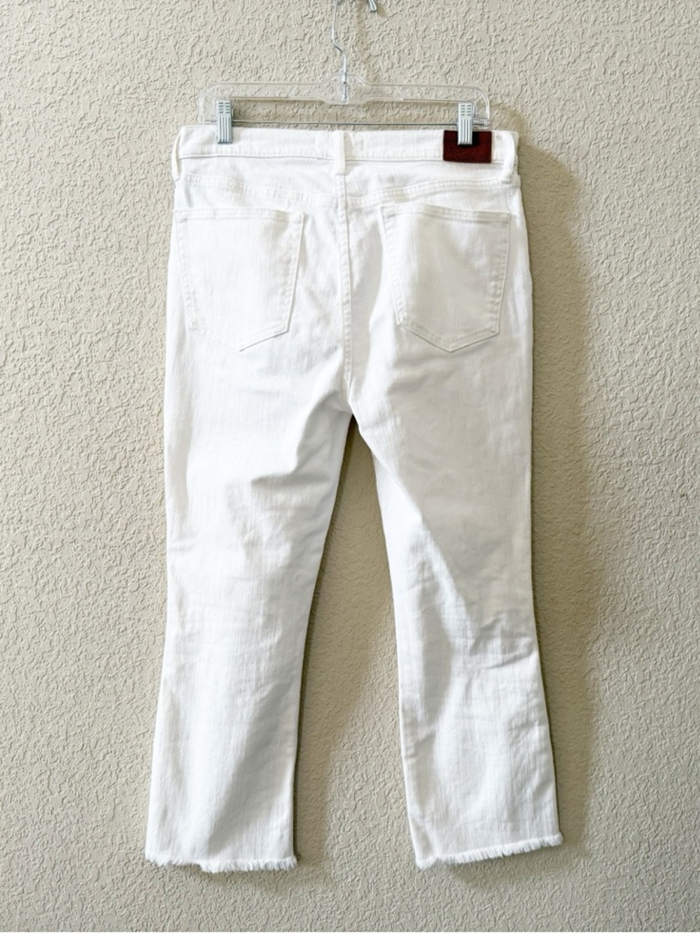Johnny Was Jeans The Cropped Baby Boot Embroidered Eyelet Flare Boho White 30 - Picture 6 of 15